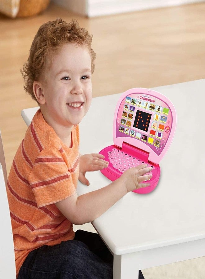 Zyamalox Kids Computer Toy Baby Laptops for Kids 1 2 3-6 Years Activity Electronics Number & Alphabet Charts for Kids Learning Educational Toy with Sound and Music - BIS Approved (Pink) - Image 5